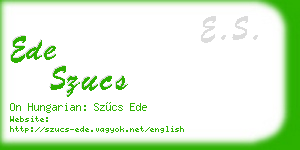 ede szucs business card